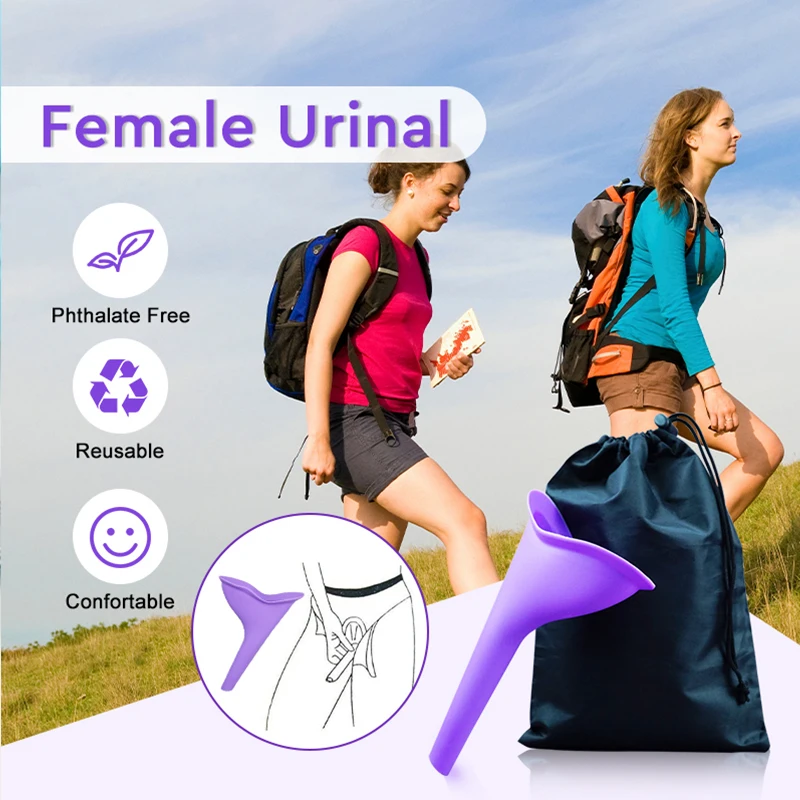 

Silicon Portable Urinals For Women Stand Piss Outdoor Travel Camping Urination Device Female Field Emergency Toilet Pee Funnel