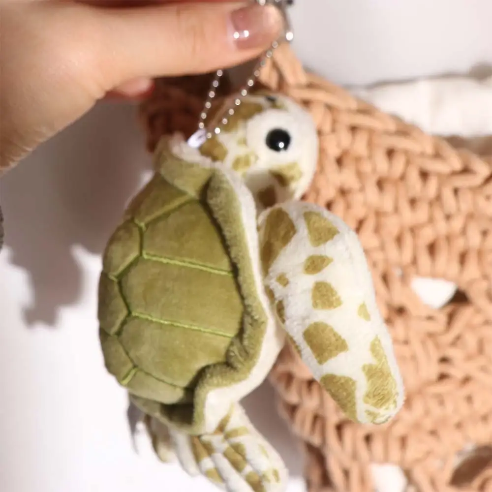 

Мягкий плюшевый брелок-черепаха из хлопка, мультяшный плюшевый кулон-черепаха, мягкая зеленая кукла из хлопка, подвеска для ключей, украшение для сумки
