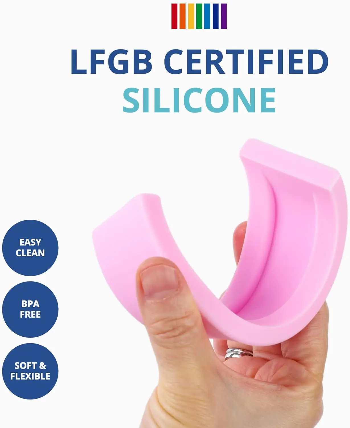 Empilhador de arco-íris de silicone - quebra-cabeça de nidificação Montessori |   Crianças e crianças pequenas |   Brinquedos sensoriais de empilhamento - 7 camadas (pastel)