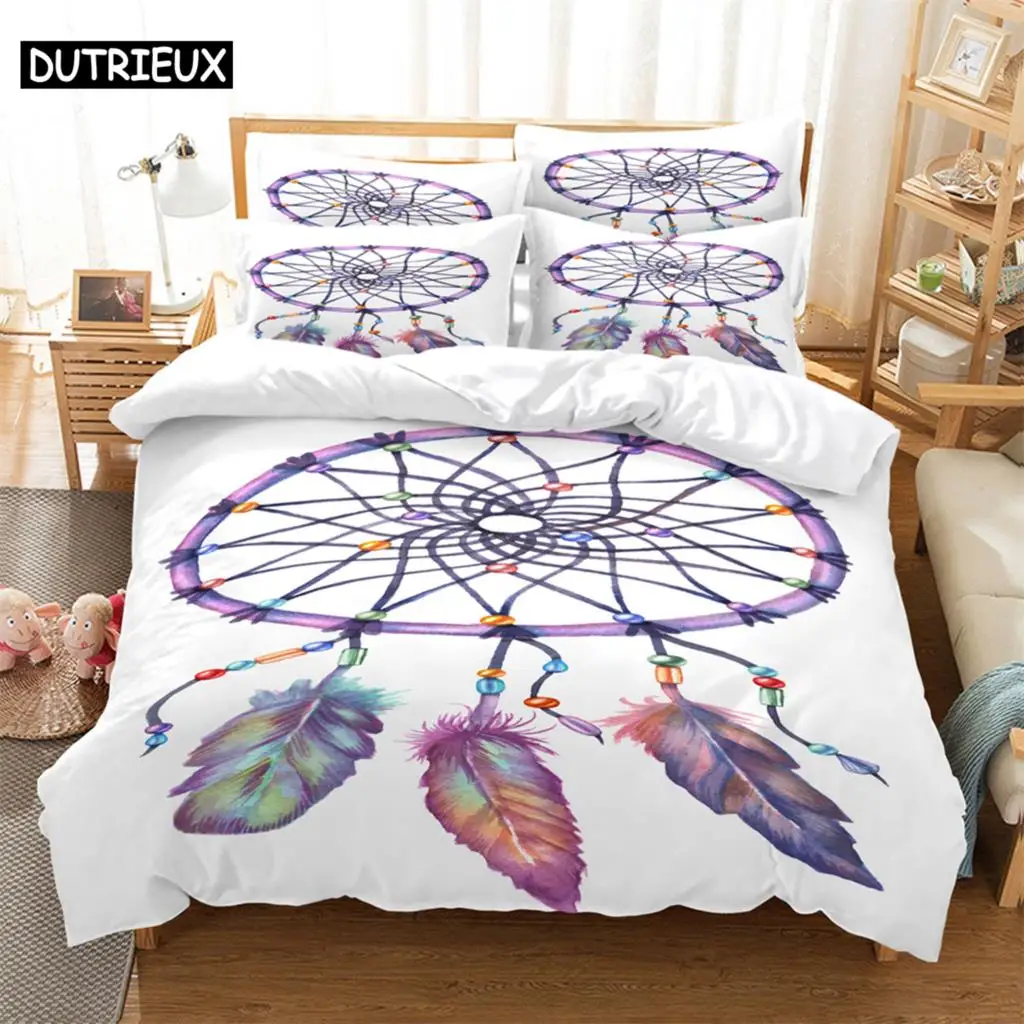 

3D Digital Printing Fashion Design Queen Size Color Wind Chimes Bedding Duvet Cover Set