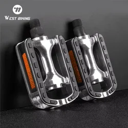 WEST BIKING Bike Pedals Anti-slip Aluminum Alloy Ultralight Cycling Pedals 14mm Thread Diameter Mountain Road Bicycle Pedal