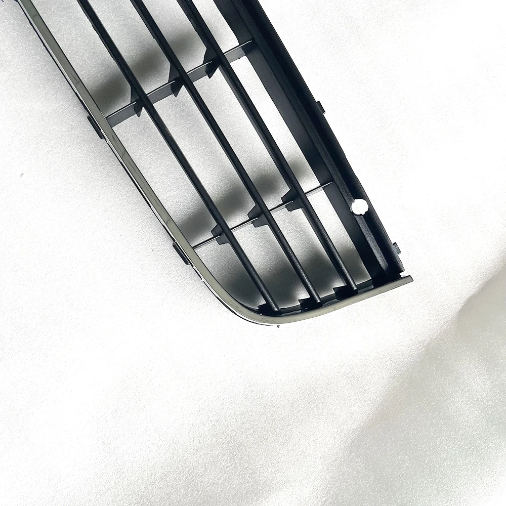 الكروم الأسود ABS الجبهة السفلى المصد مركز شبكة شواء مصبغة تنفيس ل جيتا MK5 2005-2009 1K0853677C اكسسوارات السيارات #2