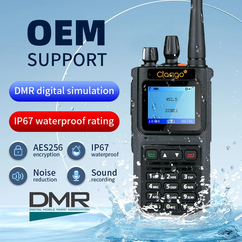 

Digital Walkie-talkie AES256 Encrypted IP67 Waterproof 10W High-power Ype-c Charging Port