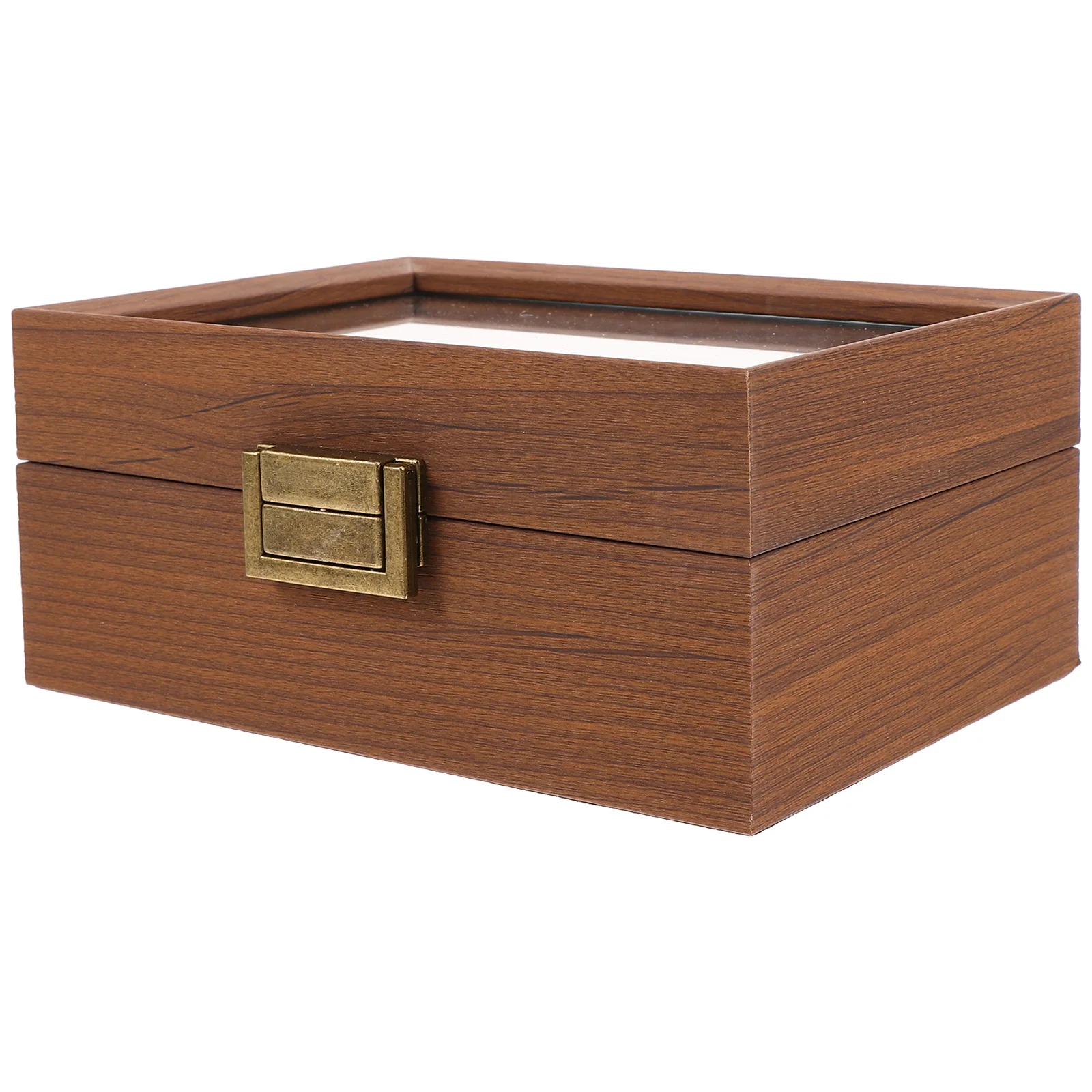 

3 Slots Watch Storage Box Wooden Organizer Case for Home Use Dark Brown Color Vintage Style Display Jewelry Packaging