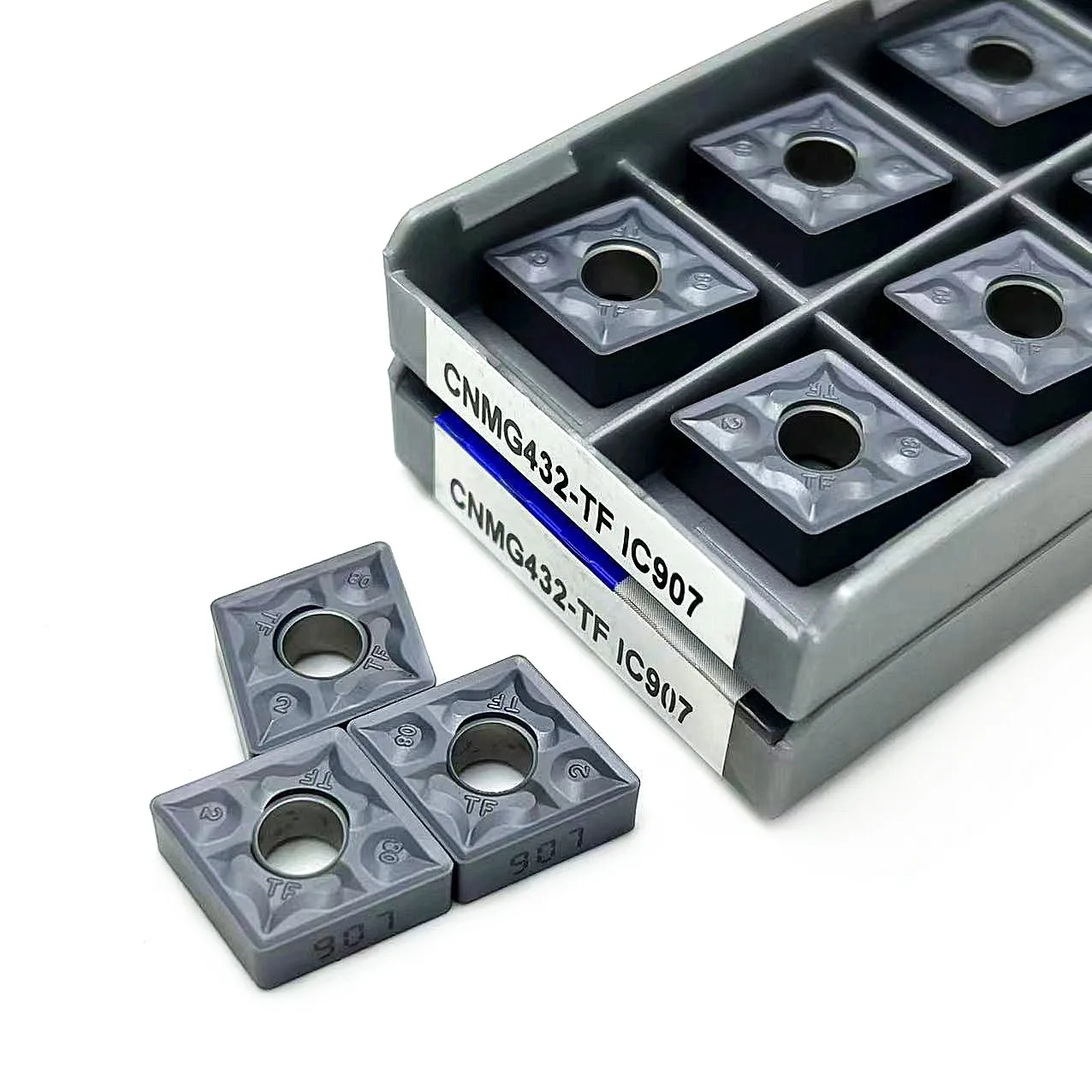 Herramientas de torneado externo CNMG120404 CNMG120408 TF IC907 IC908 inserto de carburo CNMG120404 TF IC907 IC908 insertos de herramientas de torno de Metal