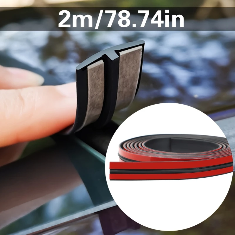 

Car Roof Sunroof Seal Strip Front Rear Windshield Adhesive Strip T Shaped Dustproof Noise Reducing Sealing Strip Car Accessory