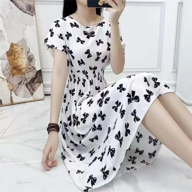 Long Dresses Premium Cotton and Silk Dress Bohemian Floral Dress  Women Clothing Robes Elegant Luxury Party Women‘s