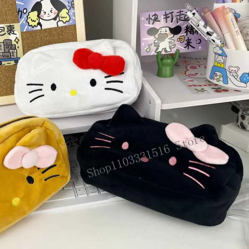 

Hawaii Series HelloKittys Pencil Bag Kawaii Cinnamorolls Pencil Case Y2K Cute Student Pencil Stationery Box Friend Gift