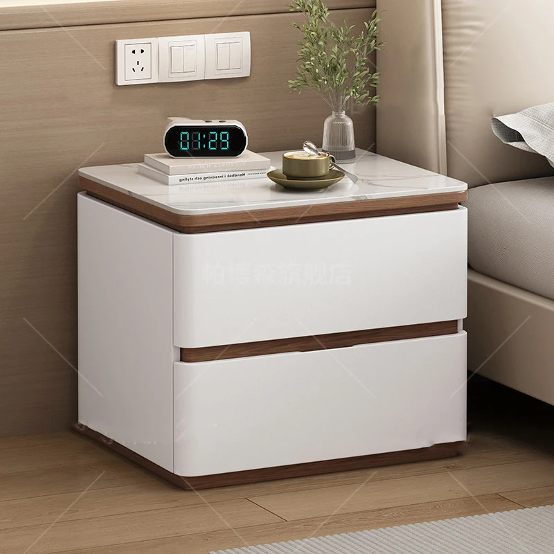 Modern Aesthetic Nightstand Luxury Storage Nordic Trendy Vintage Nightstand Display Comodini Bedroom Furniture