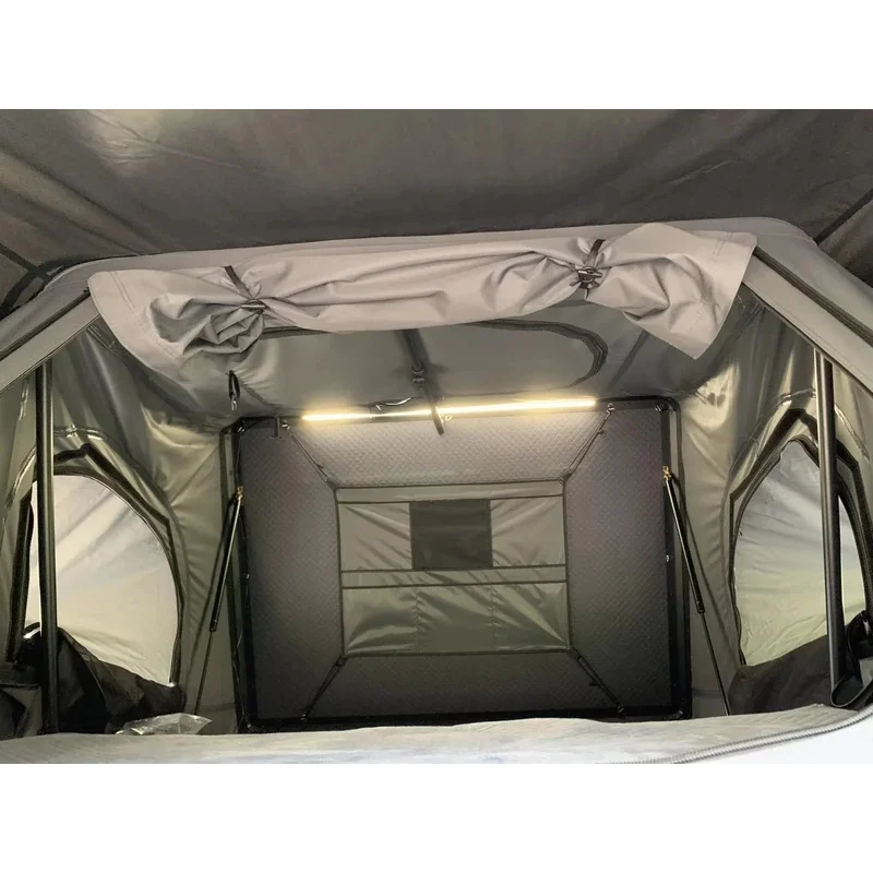 Overland 4X4 4 Season Side Opening Rooftop Tent Aluminum Hardshell Durable Quick Setup 4 Person XL Waterproof SUV Fold Out RTT