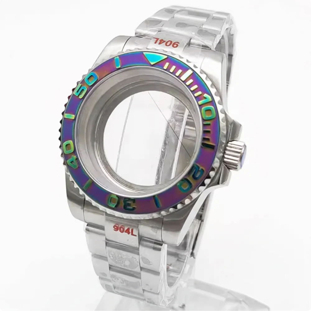 Nueva caja NH35 con bisel de 40mm para reloj con movimiento NH35 NH36, cristal de zafiro compatible con esfera de 28,5mm, reloj de moda informal para hombre