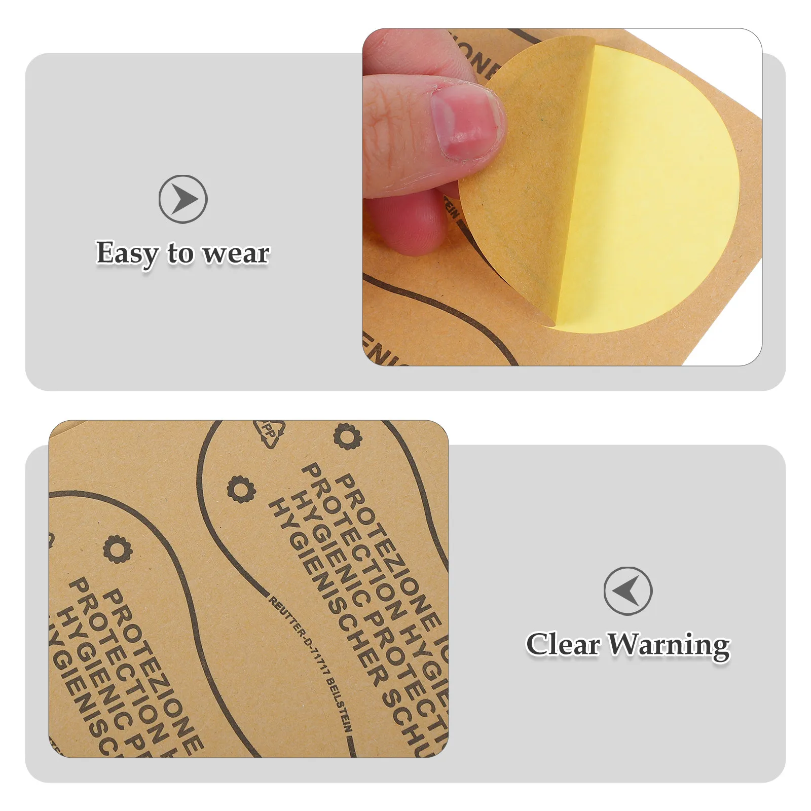 150Pcs Swimwear Label Stickers Self Adhesive Hygiene Try on Stickers Swimwear Sanitary Liners Warning Labels Boutique Fitting