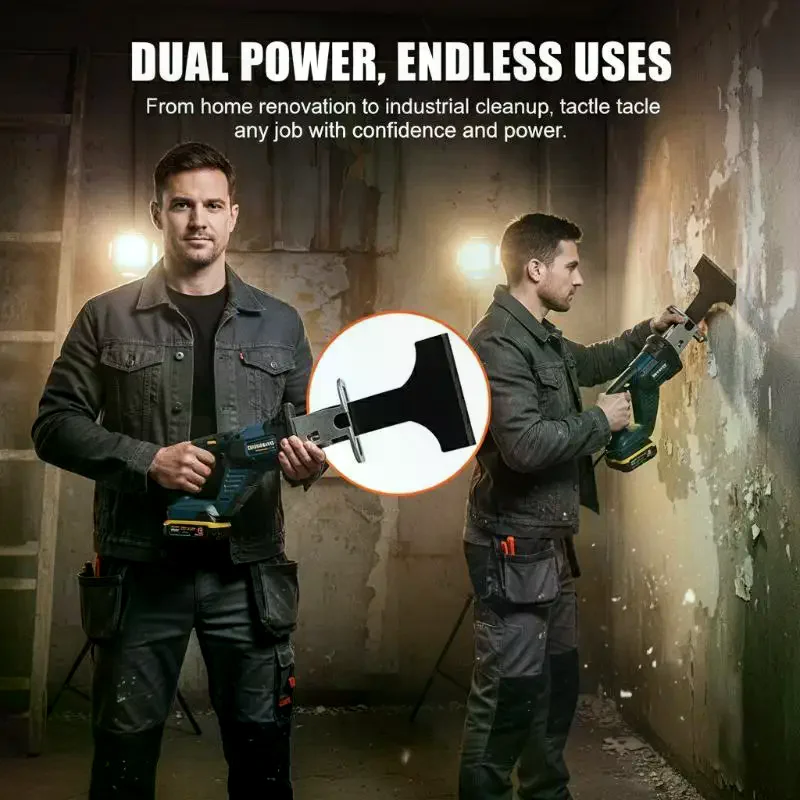 

4-Piece Reciprocating Saw Scraper Blades, High Carbon Steel Tile Cleaning Tool For Removing Mortar And Adhesive From Ceramic Wal