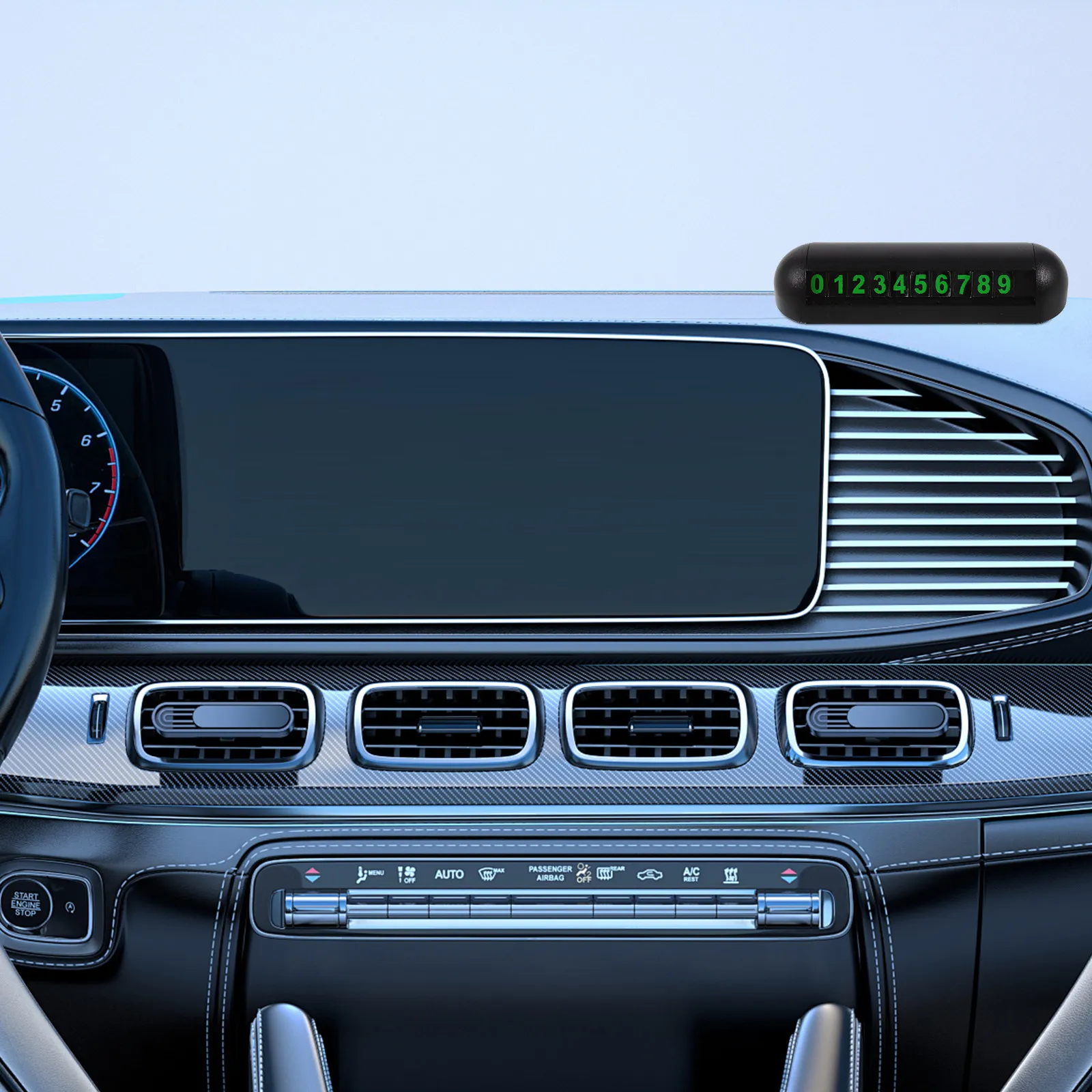 

Car Temporary Parking Luminous ABS Phone Display Dashboard Hidden Vehicle Telephone Universal Cars