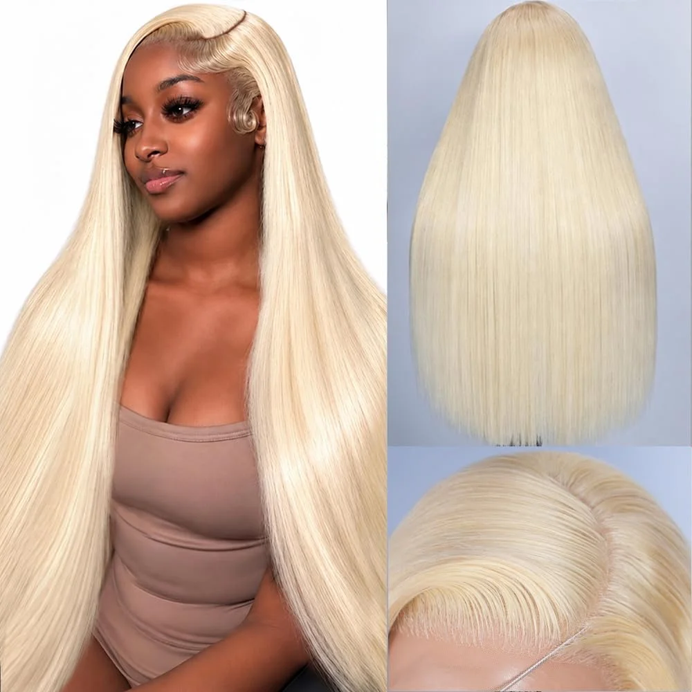 613 Human Hair Wig Pre Plucked Lace 613 13x6 HD Lace Frontal Wig 13x4 HD Transparent Lace 613 Honey Blonde Wig For Women 200 Density 24 32 Inch