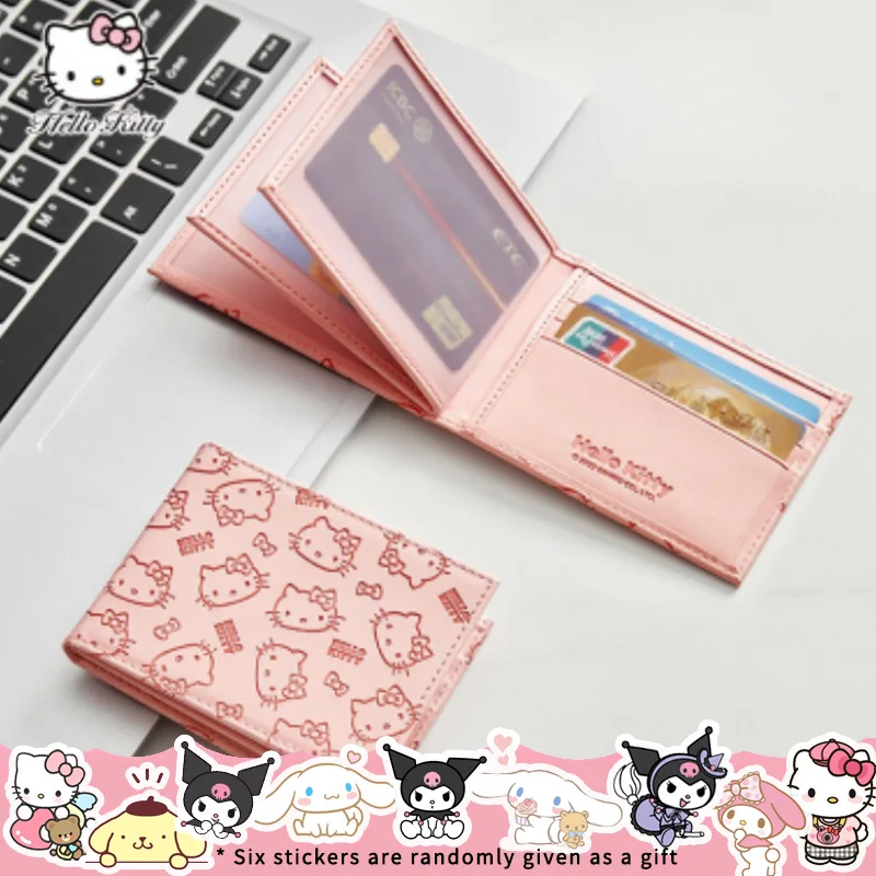 Hellokitty Anime Card Case Motor Vehicle Driving ID Clip New Driver's License Leather Case Cute Girl Gifts