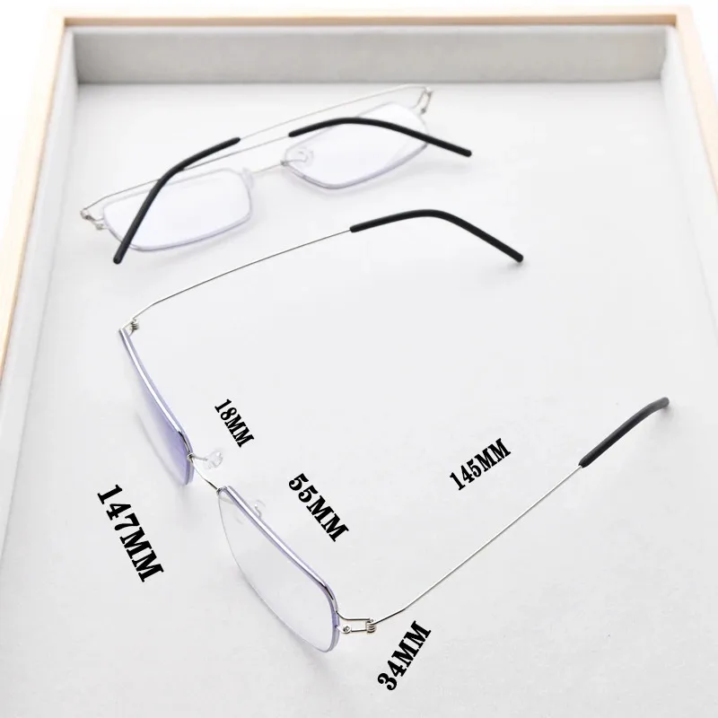 2026 Neue Dünne Anti-Blaulicht Titan-Lesebrille für Herren Flexible Business-Presbyopie Computerbrille +1,50 – Detail 6