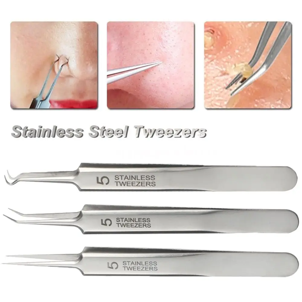 for Nose Face Whitehead Popping Comedone Professional Pimple Popper Tool Acne Extractor Tool Blackhead Remover Blemish