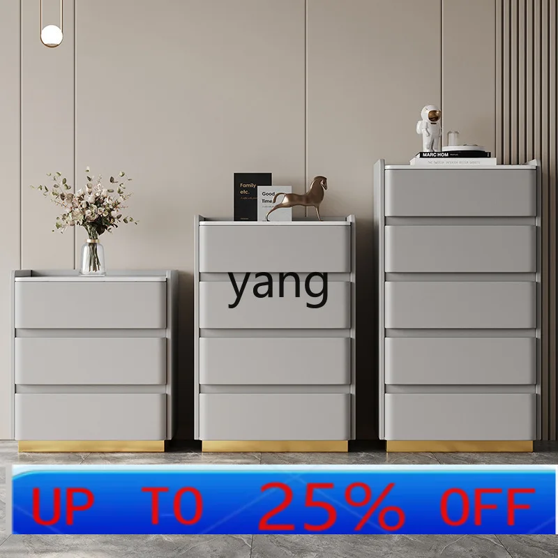 

LMM Italian minimalist rock slab chest of drawers living room bedroom simple modern three or four small vertical cabinets