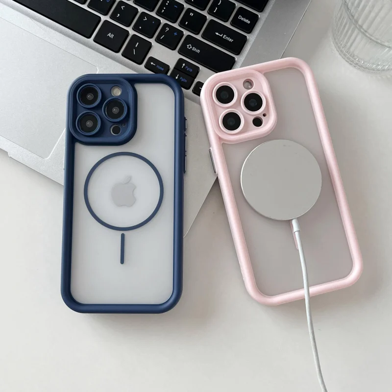 مناسبة لهاتف iPhone 15 Pro Max، حافظة هاتف Apple 16/17، حافظة هاتف مغناطيسية 13/14، ملمس راقي