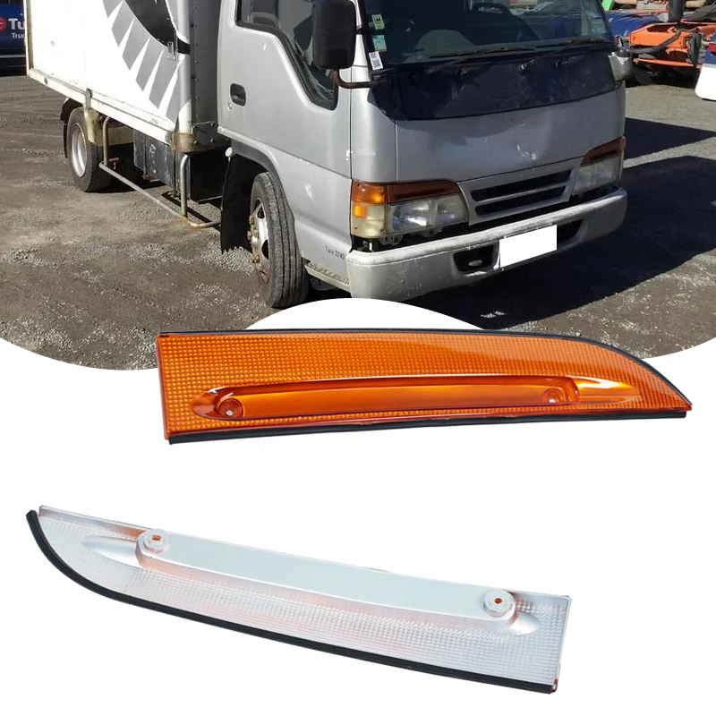 Para Isuzu ELF NHR camión 1991 1992 1993 1994 1995-1997 luz de parachoques delantero faro embellecedor tira reflector parche Accesorios