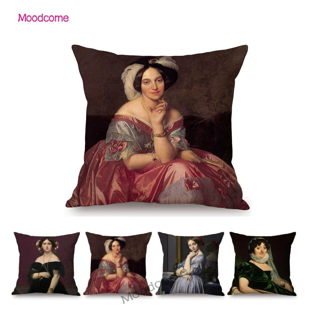 Jean Auguste Dominique Ingres Neoclassical French Artist Famous Oil Painting Turish Bathroom Throw Pillow Case Cushion Cover