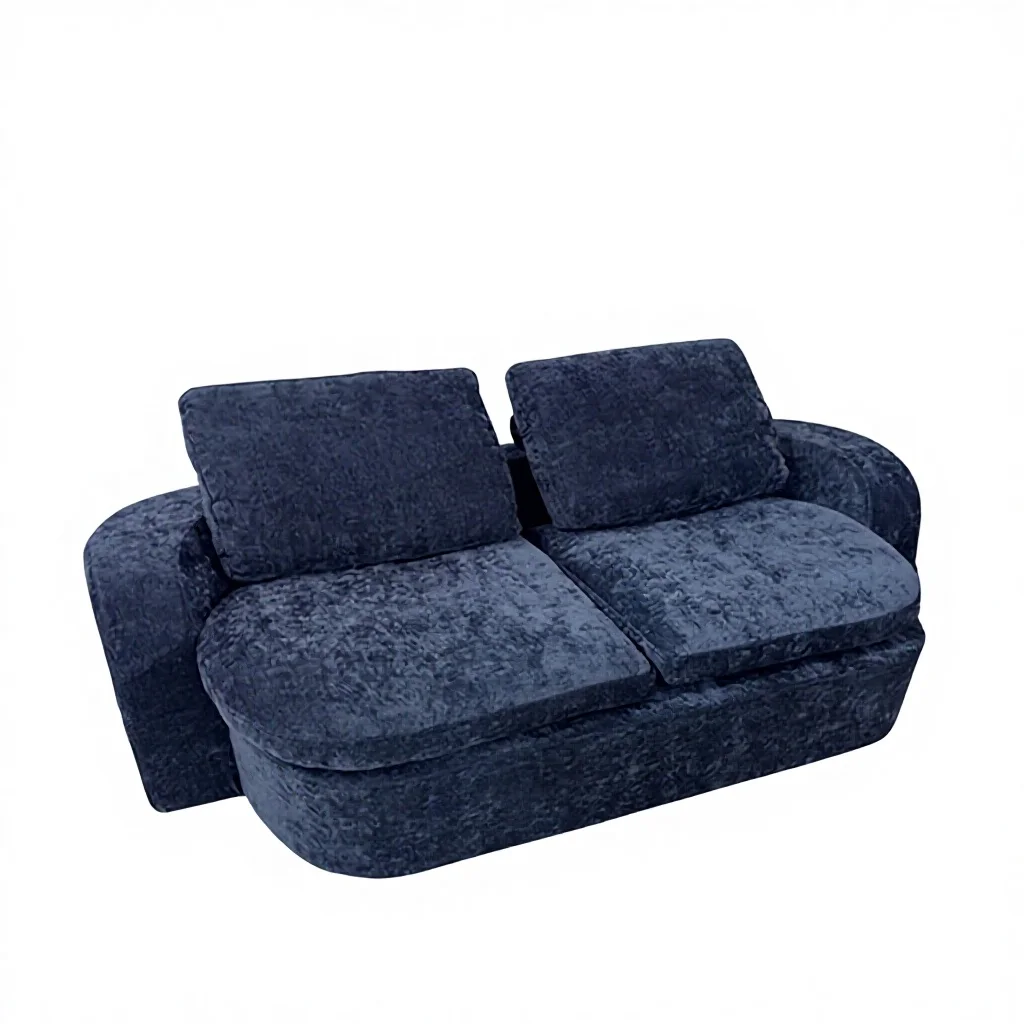 Sponge Folding Dual-Purpose Boneless Bread Sofa Bed Vacuum Modern &Two Seat One-piece Compression Sofa Cotton Linen Fabric Full