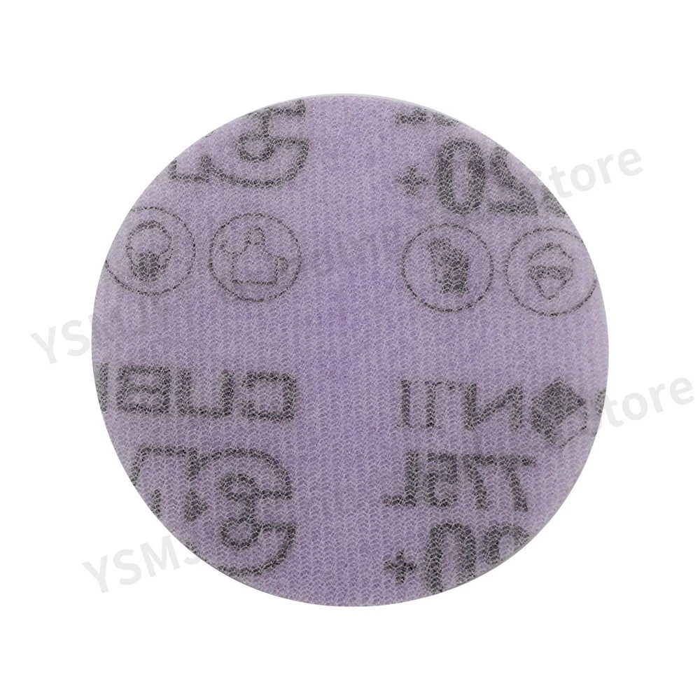 775L 3 Inch Film Disc Hook and Loop Backing Clean Sanding Film Disc,Film Sanding Disc for Metal, Composites, Fiberglass,Purple