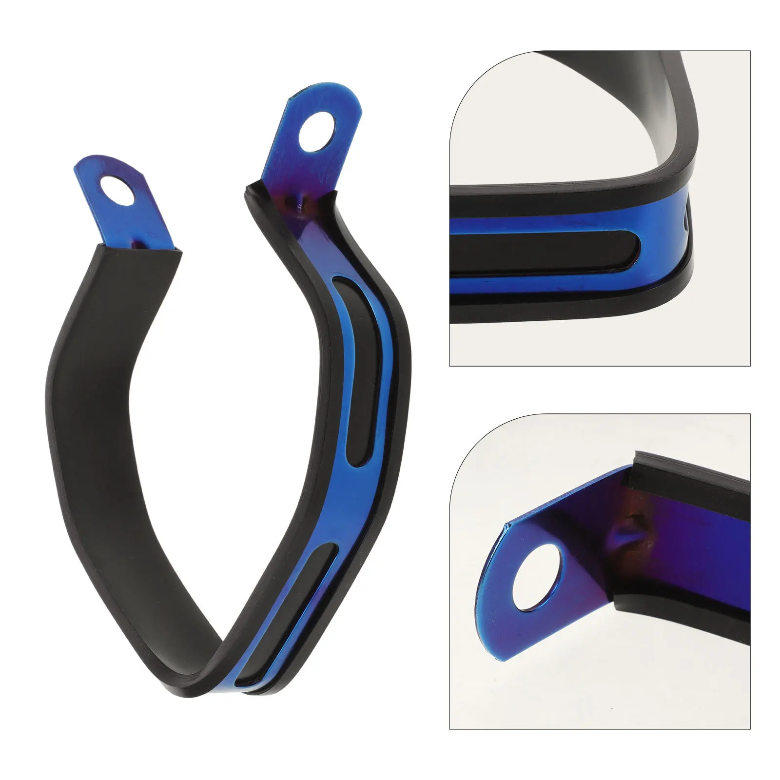 

Motorcycle Exhaust Clamp Bracket Precision Fit Heavy Duty Pipe Support Circle Universal Mounting Hardware for Muffler System