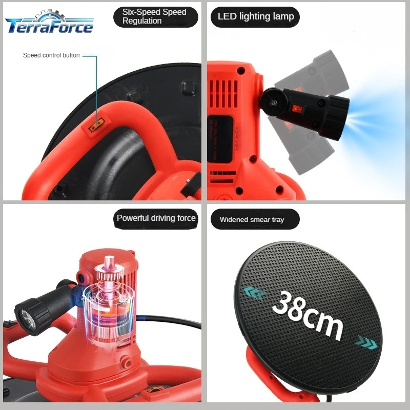 Professional Performance 38cm Hand Held Floor Sanders Handle Electric Mini Power Trowel Grinding Plate-in