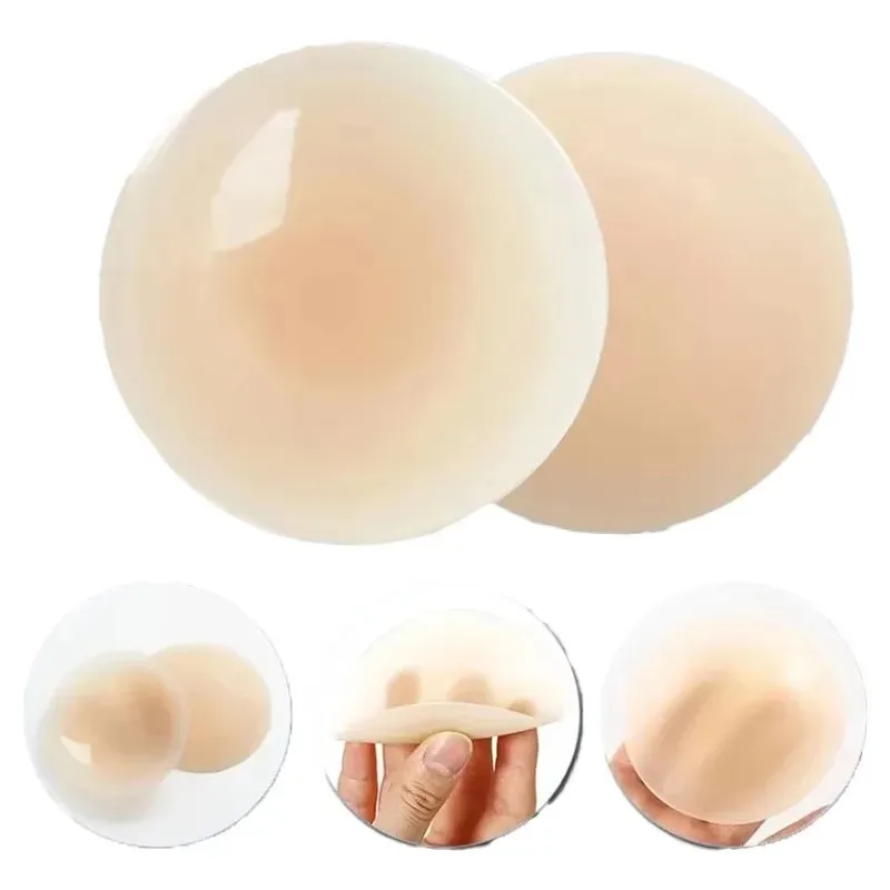

1 Pair Reusable Breast Petals Nipple Cover Invisible Petal Adhesive Strapless Backless Stick on Bra Silicone Breast Patch