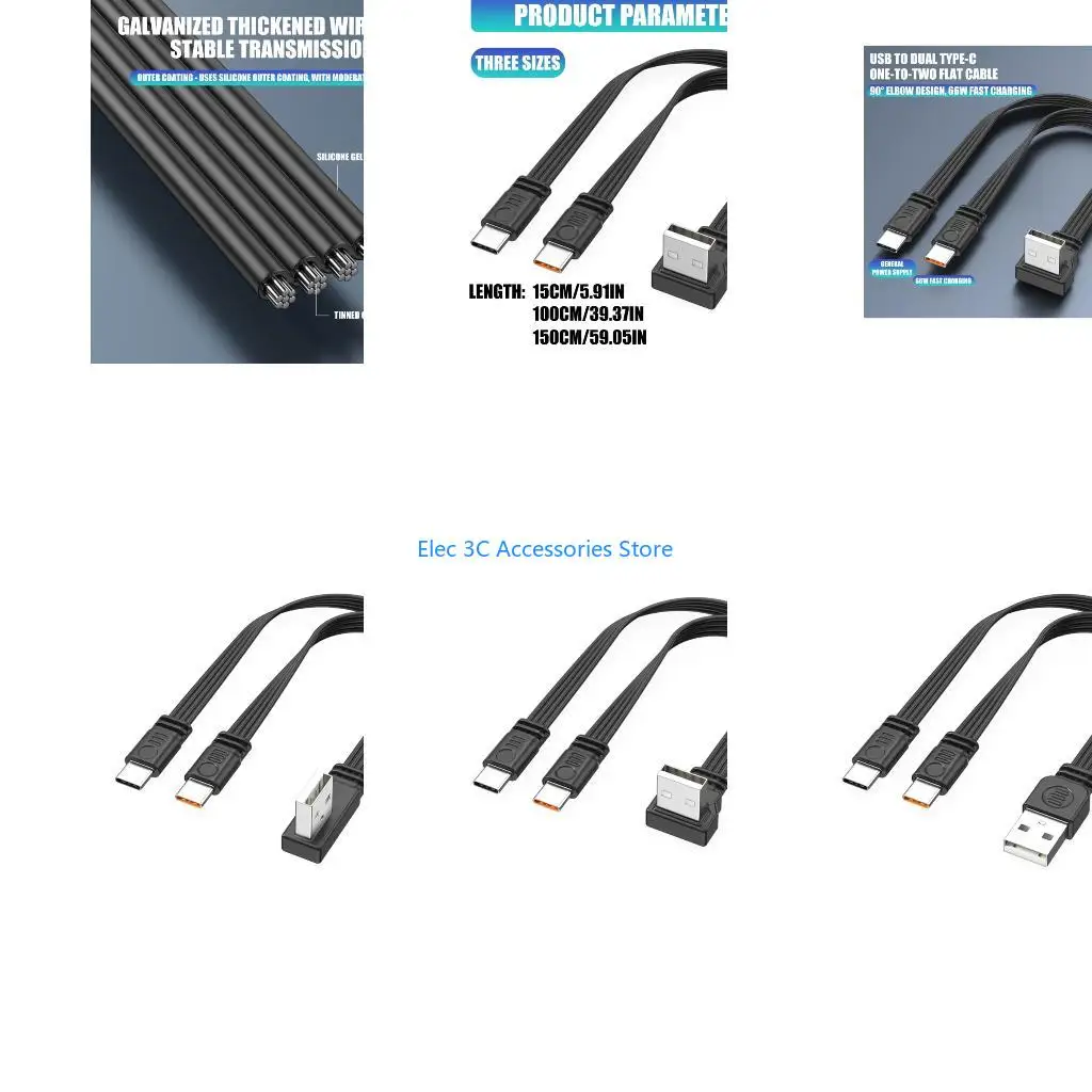 Y51A Cable Cord for Car Supporting 66W Fast and Data Transfer Design