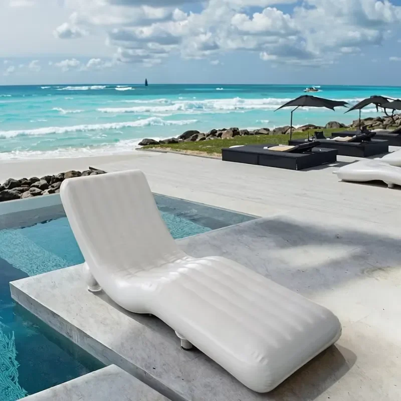 Inflatable Floating Chair Floating Recliner Water Sofa Bed Beach Pool Air Lounger Beach Mattress for Beach Vacation