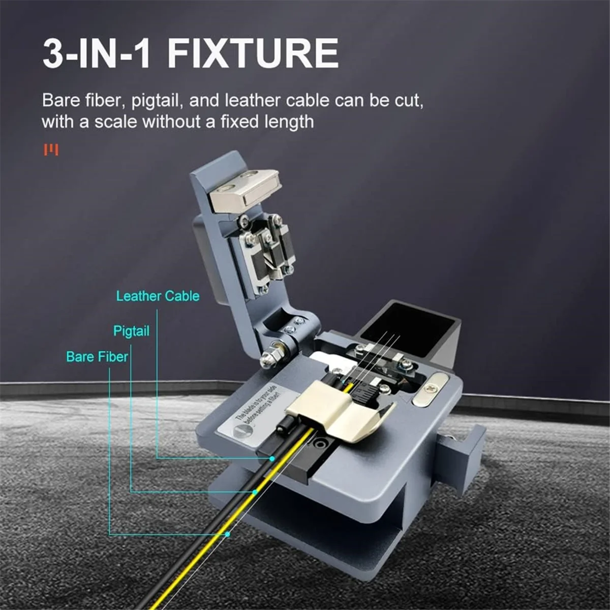 

AA25 Fiber Cleaver Tools,Fiber Cleaver with 24 Cleaving Spots By CNC Machining,3 in 1 Fixture and Automatic Rebound