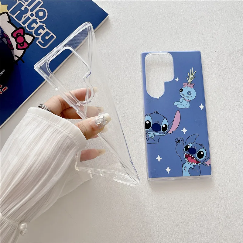 Cartoon Disney Nette Stich Puppe 2 in 1 Rüstung Anti-drop Telefon Abdeckung Für Samsung S22 S23 S24 Ultra Plus A52 a53 A54 A13 A34 Fall