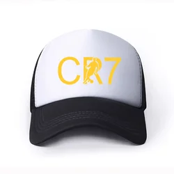 Chapeau de baseball imprimé CR7 pour enfants, chapeau de soleil de voyage pour garçons et filles, chapeau de sport pour adolescents de 6 à 15 ans, 58cm, charmant chapeau décontracté pour fille