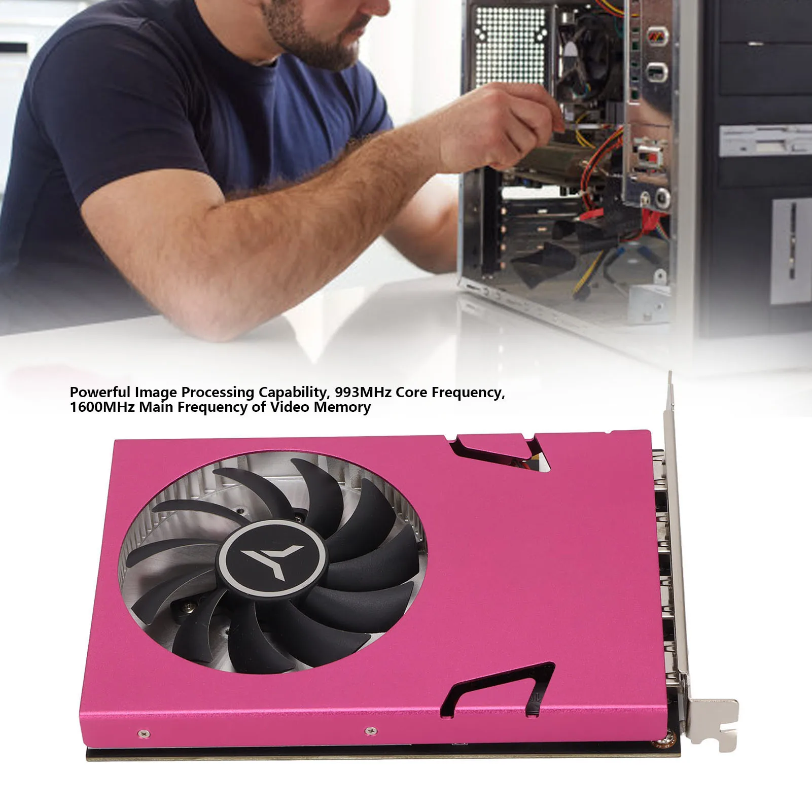 

Graphics Card Split Screen Display 4G Video Card 10bit Color Depth 993MHz Frequency HDR Technology for Desktop Computer