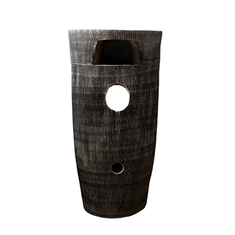 

Ceramic column basin Floor-to-ceiling balcony Outdoor face wash retro column basin Bathroom Household integrated wash basin