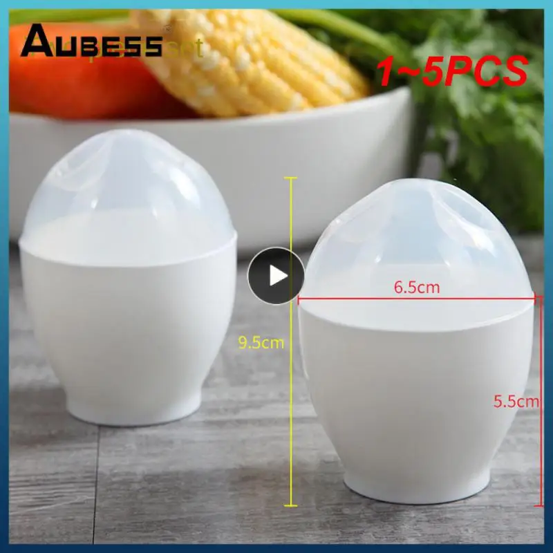 1~5PCS New Healthly Microwave Egg Cooker Boiler Maker Mini Portable Quick Egg Cooking Cup Steamed Kitchen Tools for Breakfast