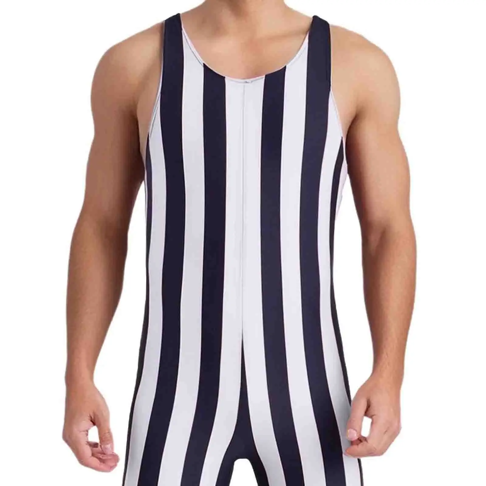 

Men's Slim Fit Shape Wear Wrestling Singlets Stretchy Bodysuit Gym Bodybuilding Sportswear Bathing Suit Home Loungewear Pajamas