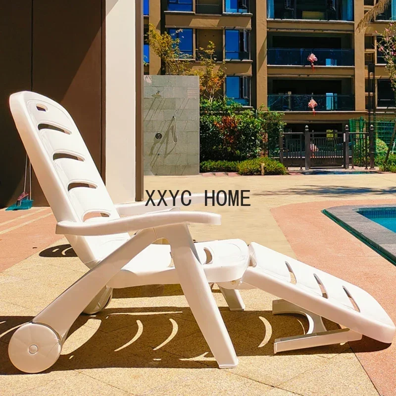 Heiße Verkäufe Outdoor Möbel Klapp Kunststoff Schwimmbad Sonnenliege Tragbare Strand Stuhl