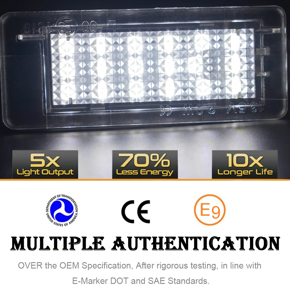 2Pcs Canbus Tail License Plate Led Lights For Renault Captur Kaptur Espace Fluence Scenic Latitude Laguna Modus Zoe Dacia Duster
