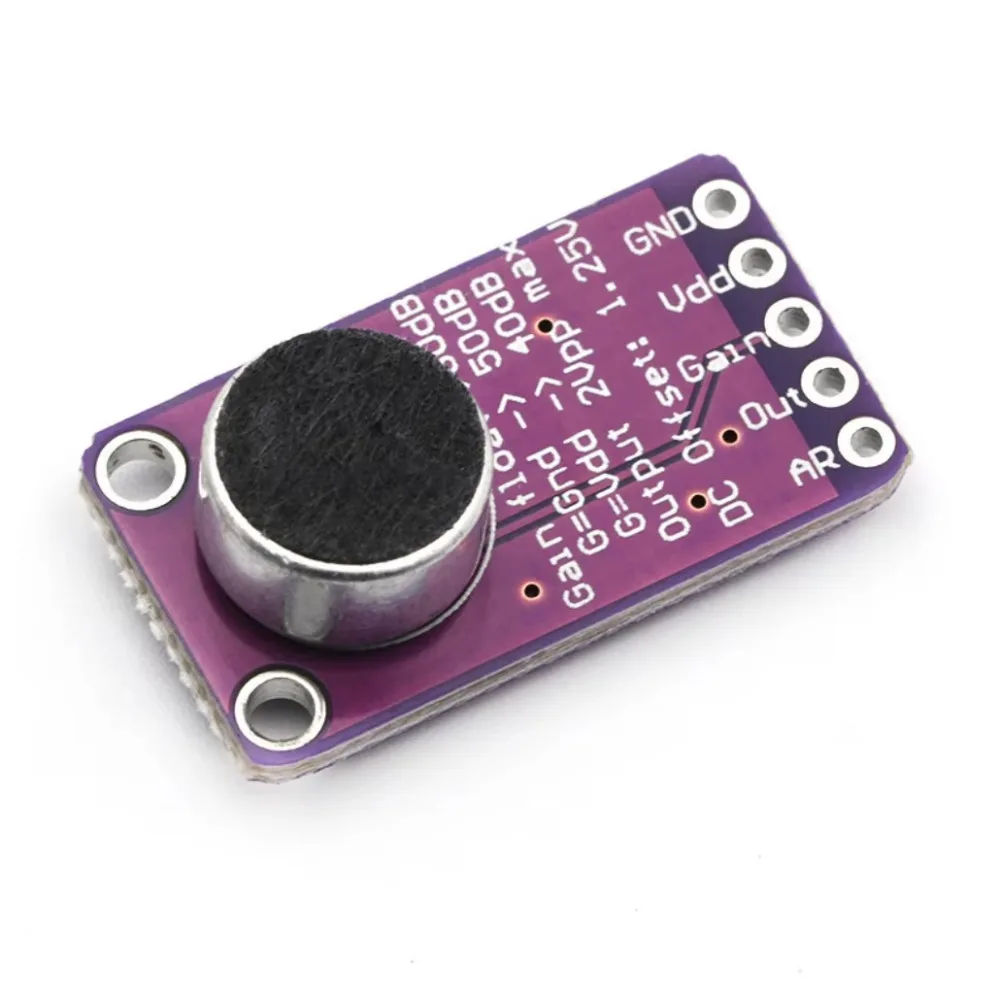 5 개/몫 MAX9814 마이크 AGC 증폭기 모듈 (CMA-4544PF-W) 자동 이득 제어 기능이 있는 고성능 오디오 프리 앰프