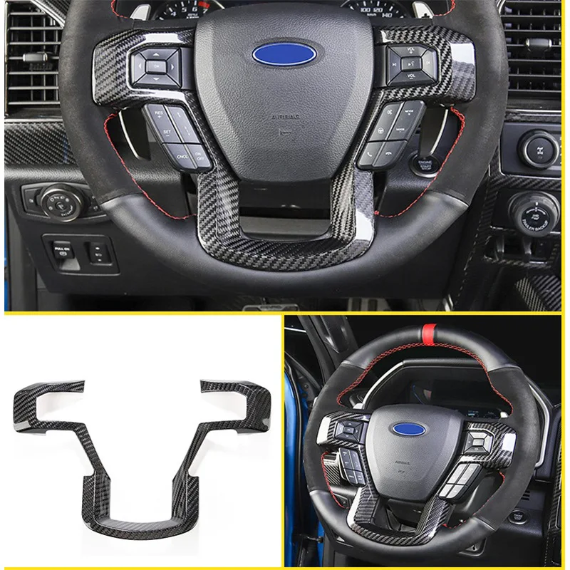 

Suitable for Ford Raptor F150Raptor steering wheel trim real carbon fiber car interior modification