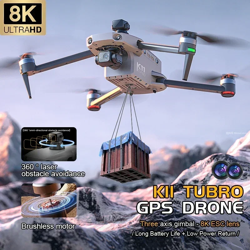 Cole Professional K11 Tubro Drone Aerial 8K HD Dual Camera with Built-in Airdrop Intelligent Obstacle Avoidance And RC Aircraft