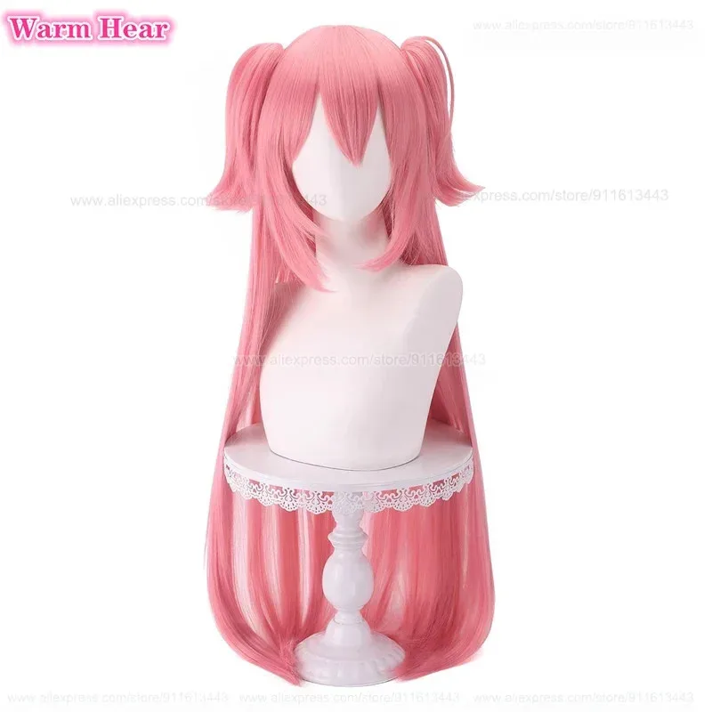 

Высокое качество Канаме Мадока аниме косплей 100 см длинный розовый парик с двойным хвостом термостойкие волосы парики для Хэллоуина x; 3,v'6.f; 9