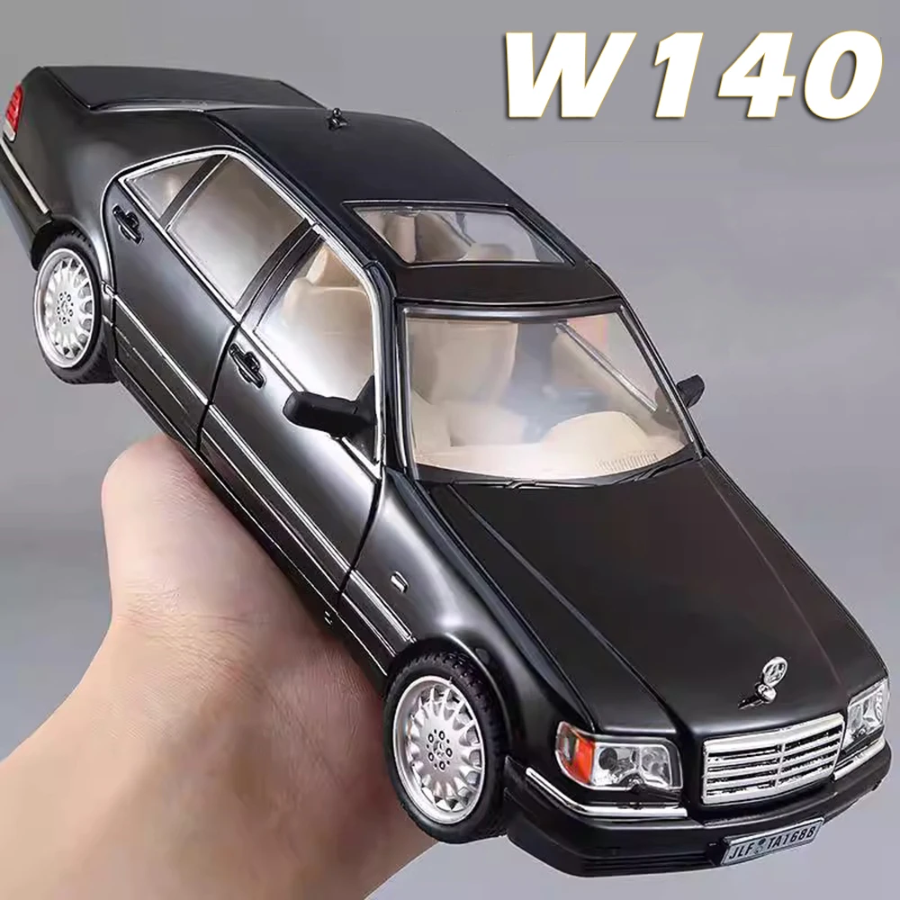 1:24 W140 320SEL alliage modèle S400L moulé sous pression voiture jouets avec son lumière retirer portes ouvertes véhicules miniatures cadeau du petit ami