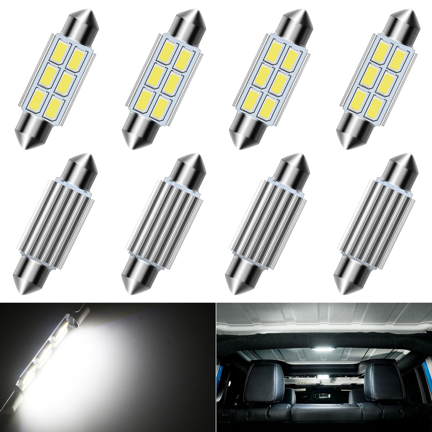 

4pcs Festoon 5050 6SMD 31/36/39mm/41mm Car LED light 12V FT C5W Interior Door light Car Light CANBUS Error Free C5W LED Lamp