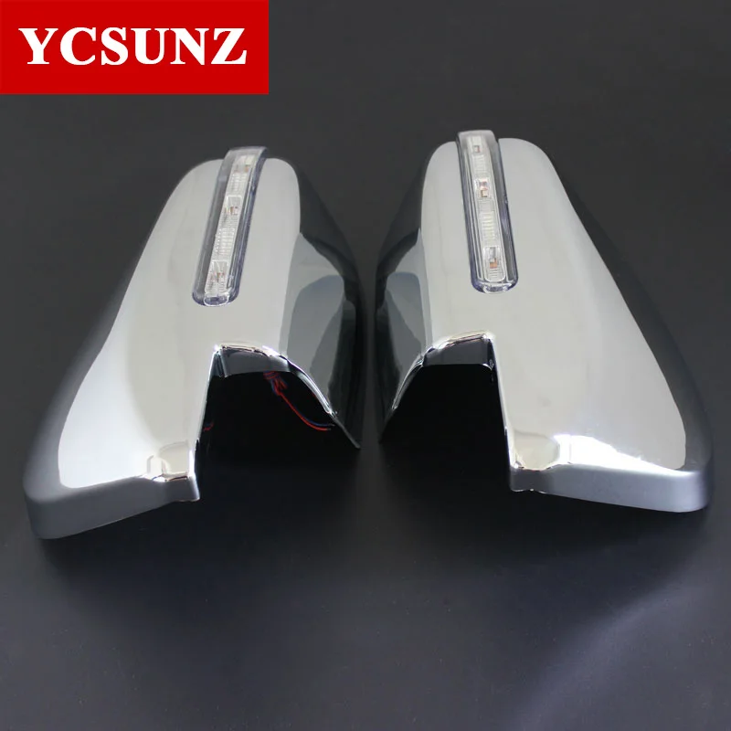 Chrome Mirror Cover with led For Toyota Hilux Revo Rocco 2015 2016 2017 2018 2019 2020 Hilux 2021 4x4 4x2 Double Cab Accessories