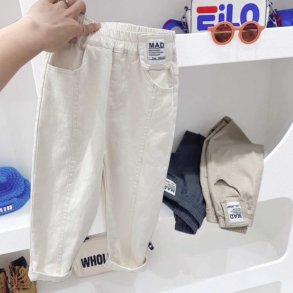 Boys Pants Children Pants 2023 Autumn New Cargo Pant Children Ankle Pants Autumn Korean Style Casual Pant Boys Clothes image 3